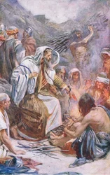 St Paul at Melita, illustration från Harold Copping Pictures: The Crown Series, ca 1920-talet