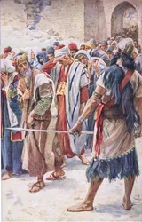 Babylons fångar, illustration från Pictures That Teach The Crown Series, 1920