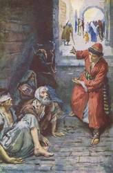 Den stora inbjudan, illustration från Harold Copping Pictures: The Crown Series, ca 1920-talet