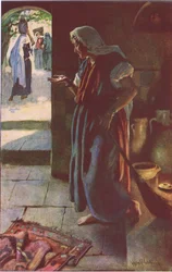 Det förlorade silverstycket, illustration från Harold Copping Pictures: The Crown Series, ca 1920-talet