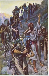 Spionernas återkomst, illustration från Pictures That Teach The Crown Series, 1920