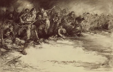Counter Attack, ca 1918 (penna på papper)
