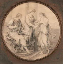 En av två klassiska bilder efter Angelica Kauffmann