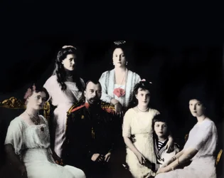 Porträtt av den ryska kejserliga familjen. Fotografering omkring 1910-1915.