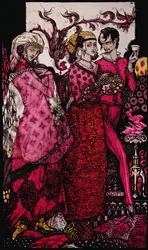 Bert the Bigfoot, sjunget av Villon Illustration av Harry Clarke ur "Queens" av J.M. Synge