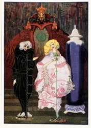Har du verkligen mod att gå ut i den vida världen med mig? : Herdinna & skorstensfejare - i "" Sagor"" av Hans Christian Andersen, ill. av Harry Clarke