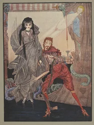Lady Ligeia. ”Ligeia” är en novell av Edgar Allan Poe. Berättelsen följer en namnlös berättare och hans hustru Ligeia, en vacker och intelligent kvinna med korpsvart hår. Hon blir sjuk, skriver ”Den erövrande masken” och citerar rader som tillskrivs