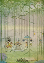 Riquet med tofsen. Från Charles Perraults sagor. Vattenfärgsteckning, 1923