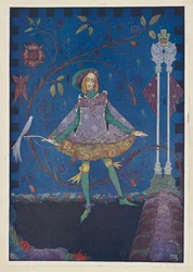 Svinhjorden. På prinsens fars grav växte en rosenbuske, illustration från 