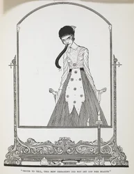 "Sanningen att säga, denna nya prydnad satte inte igång hennes skönhet." Illustration till berättelsen, 