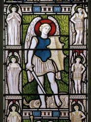 Minley, St Andrew, James Powell & Sons, Harry Ellis Wooldridge, Ärkeängeln Michael, 1870