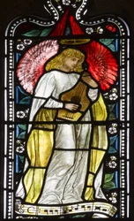 Musical Angel, 1876 (målat glas)