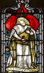 Musical Angel, 1876 (målat glas)