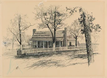 Bondgård av H. P. Botten nära Rousseaus position