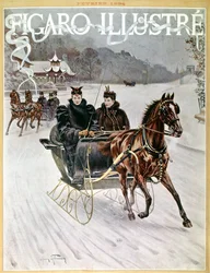 Släde på snön