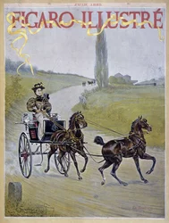 Kvinna som kör en vagn - ko. i "" Figaro Illustrated""