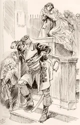 Illustration till Charles Dickens roman A Tale of two citys