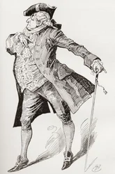 Illustration till Charles Dickens roman A Tale of two citys