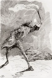 Illustration till Charles Dickens roman Barnaby Rudge