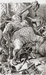 Illustration till Charles Dickens roman Barnaby Rudge