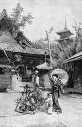 En trädgård i Tokyo