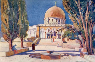 Klippdomen på Tempelberget, Jerusalem, Palestina, ca 1910, från A Book of Modern Palestine av Richard Penlake pub. ca 1910