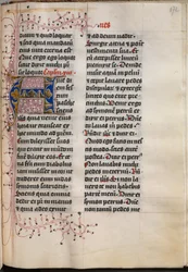 Evangelisk bok med evangelistporträtt: Dekorerad initial