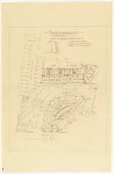 Plan, Project de Lotnement, rue Gros och rue de la Fontaine, Paris
