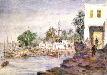 Utsikt över Aswan, Egypten