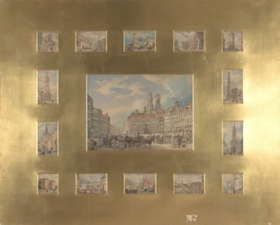 Femton arkitektoniska ämnen: Utsikt över München, 1835.