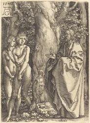 Adam och Eva gömmer sig, 1540.
