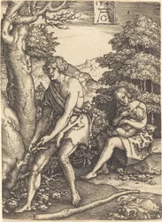 Adam och Eva på jobbet, 1540.