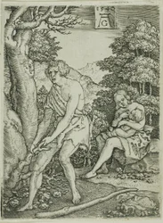 Adam och Eva på jobbet, från Berättelsen om Adam och Eva