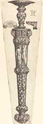 Stor dolkslida med nakent par, 1536.