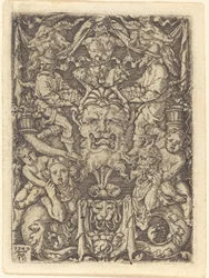 Prydnad med mask, 1549.