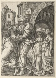 The Story of Lot: Lot and His Family Flying Sodom, 1555.