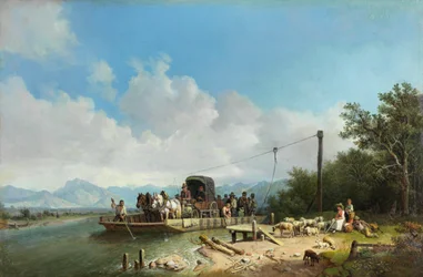 Heinrich Bürkel Färja på värdshuset ca 1867