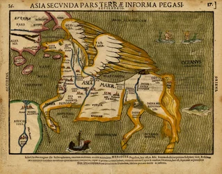 Asia secunda pars terrae informa Pegasi" (Asien i form av Pegasus)