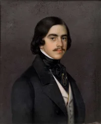Porträtt av Mikhail Alexandrovich Bakunin 1814-1876, 1841.