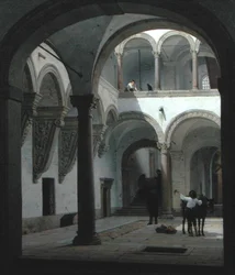 Gården till Palazzo Fava, Bologna