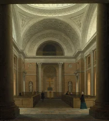 Slotskirken i Christiansborg, Köpenhamn, ca 1850-talet.