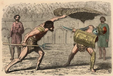 Antikens Rom: Gladiatorstrider i amfiteatern