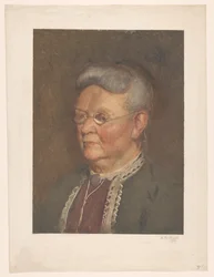 Porträtt av en gammal dam