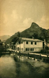 Kvarnströmmen vid Oberammergau, Bayern, Tyskland c1922.