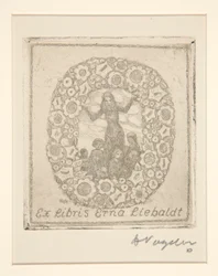 Bokskylt: Ex Libris Erna Liebaldt