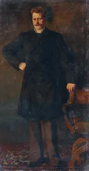 Porträtt av operasångaren Theodor Reichmann 1849-1903, 1879.