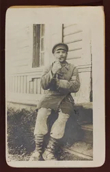 Första världskriget: Ukraina under åren 1914-1916 under den tyska arméns invasion. Porträtt av en man