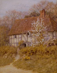 A Surrey Cottage (akvarell på papper)