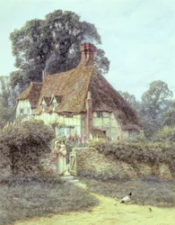 Nära Witley, Surrey (akvarell på papper)