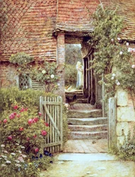 Under the Old Malthouse, Hambledon, Surrey (akvarell på papper)